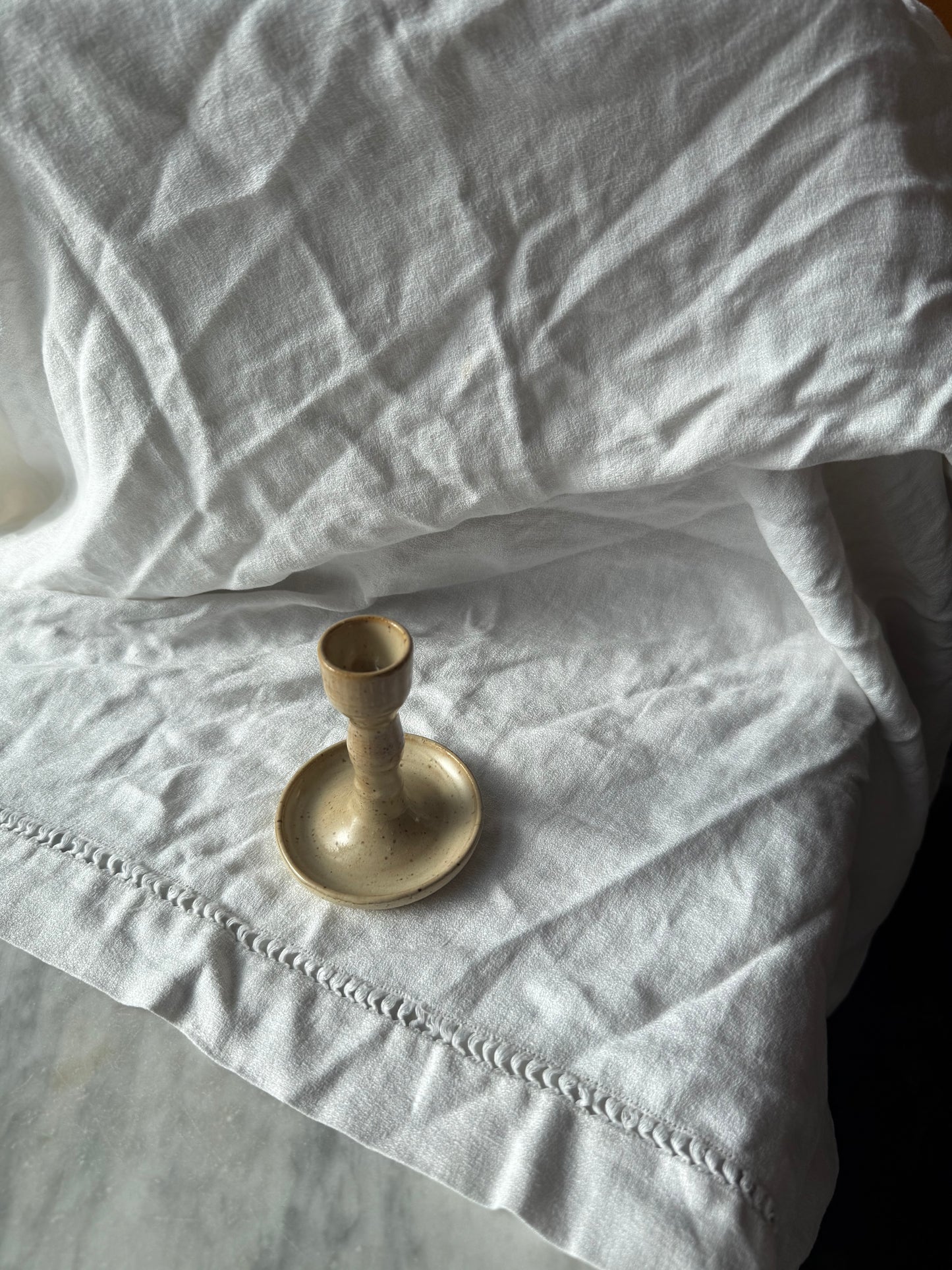 Beige Candle Holder