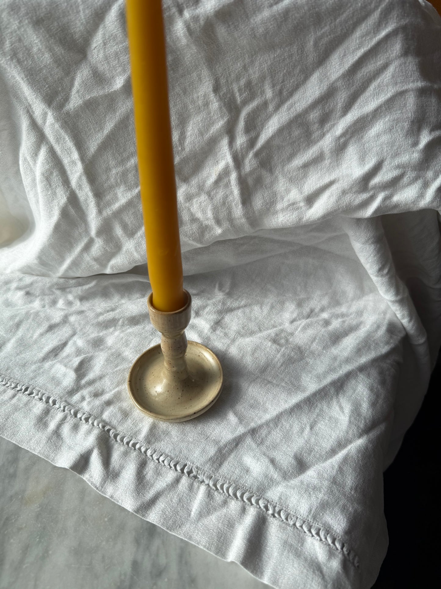 Beige Candle Holder
