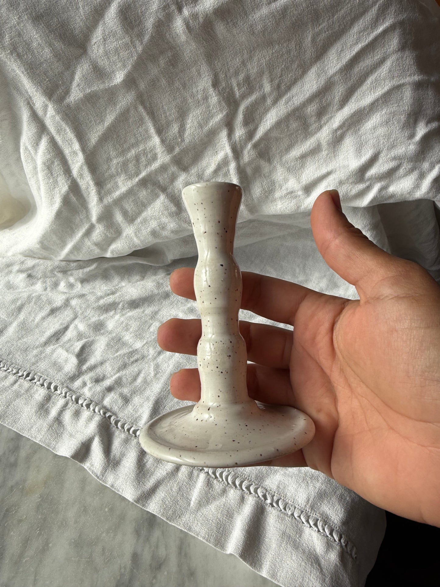 White Candle Holder