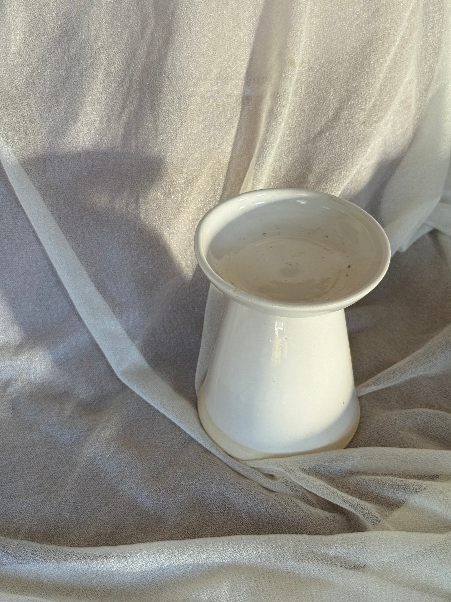 White Pillar Candle Holder