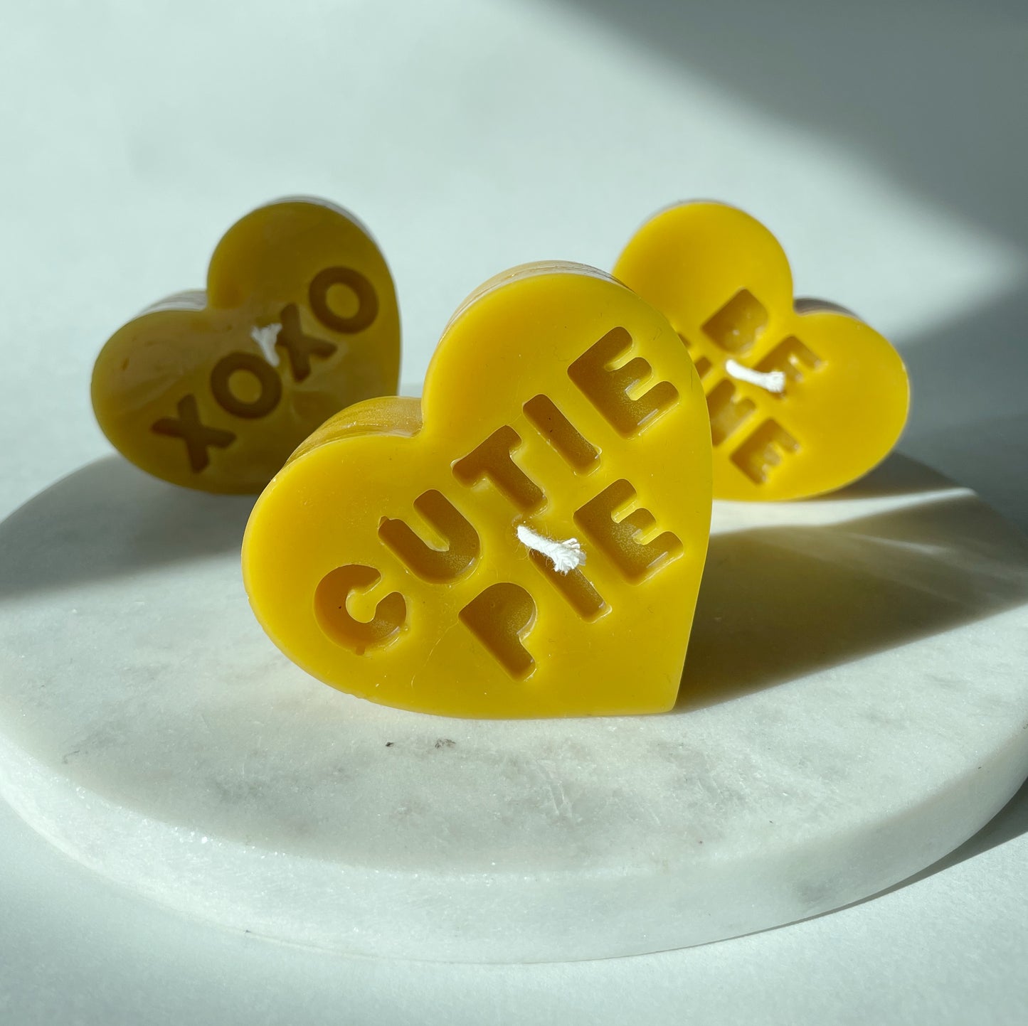 Conversation Heart Candle