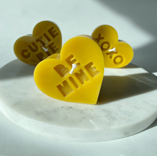 Conversation Heart Candle