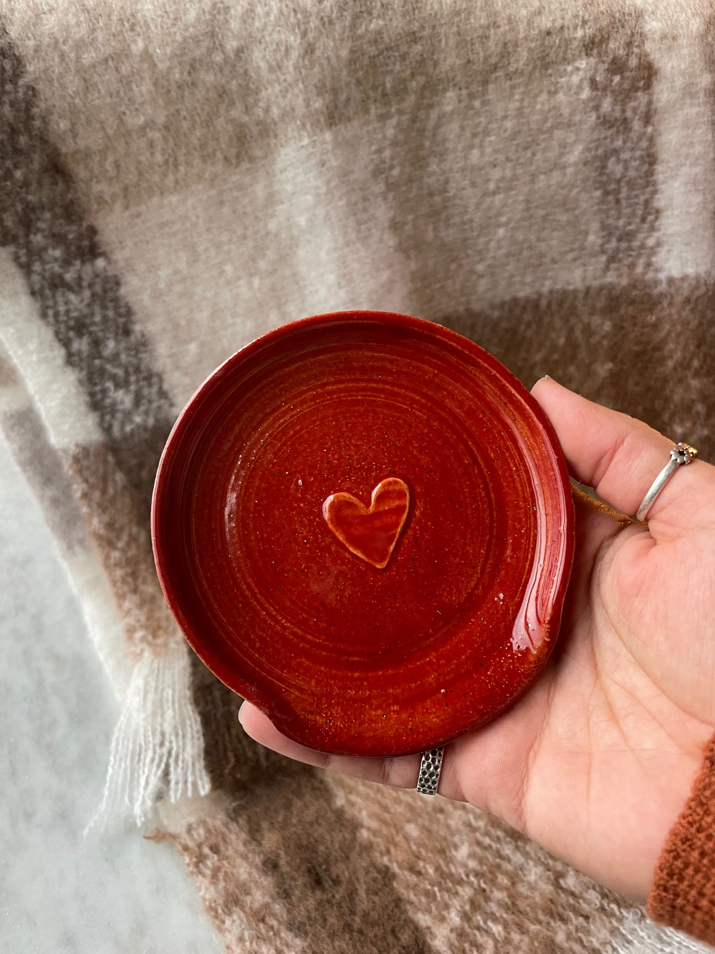 Red Heart Spoon Rest