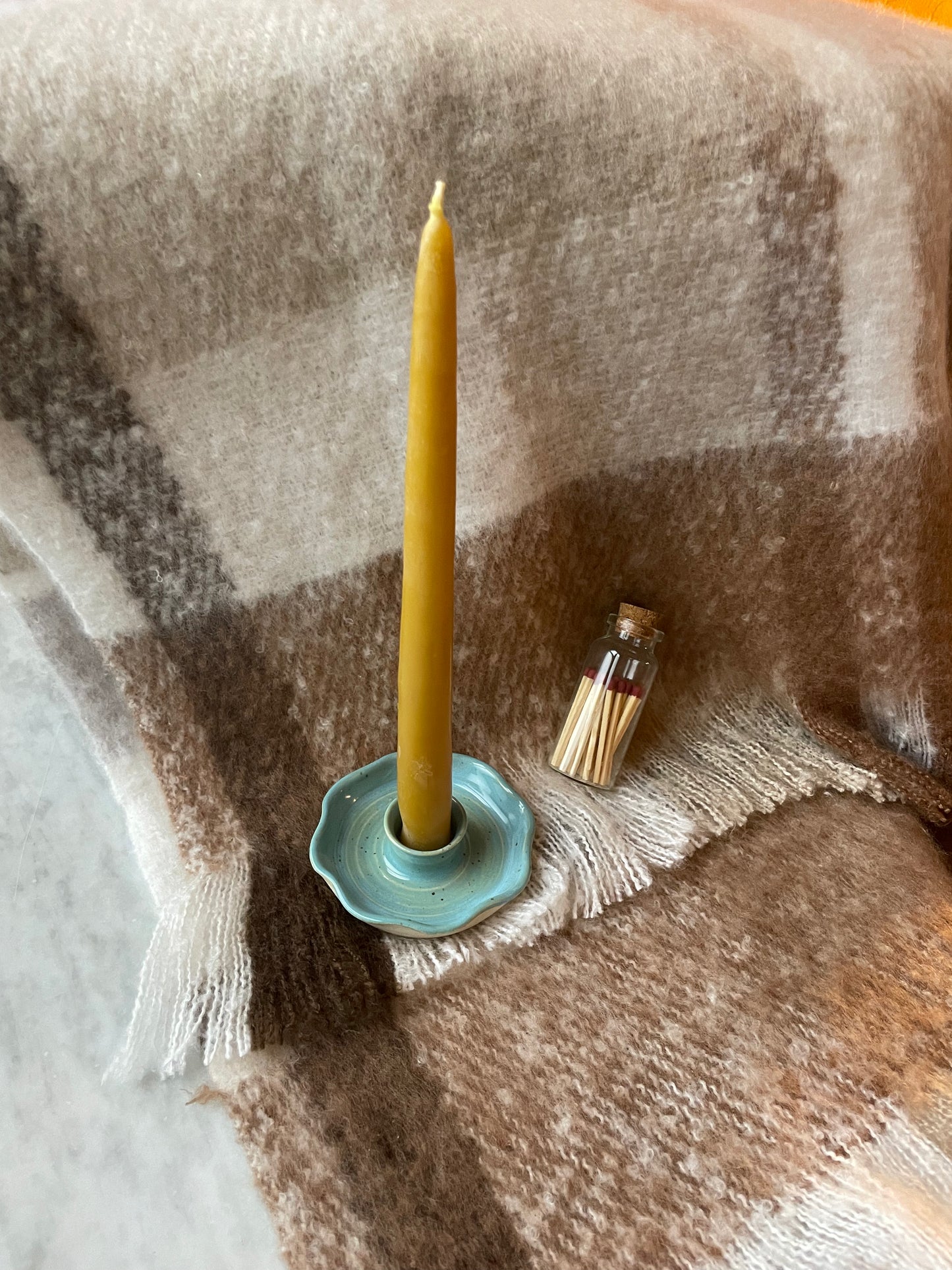 Blue Candle Holder