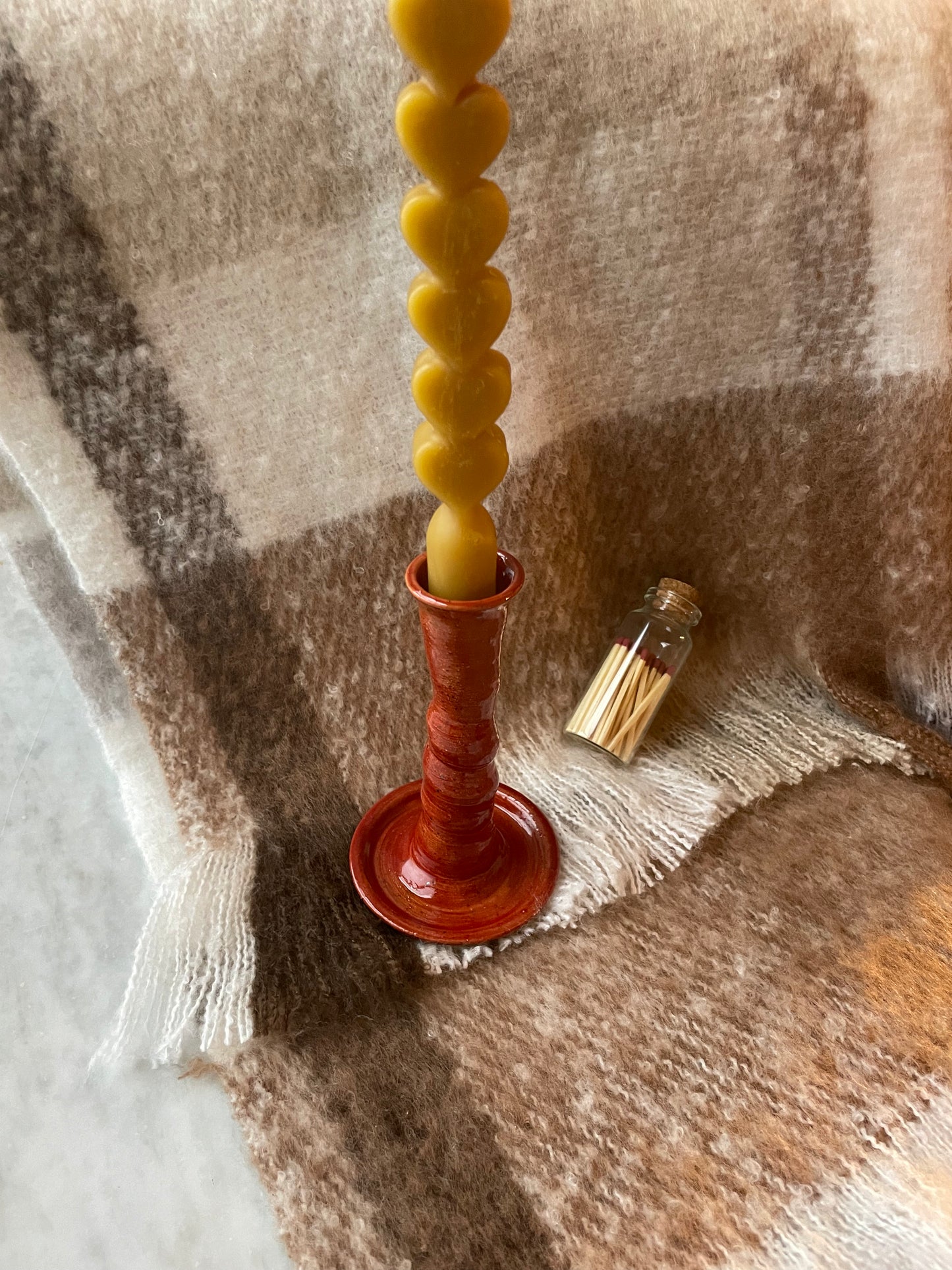 Red Candle Holder