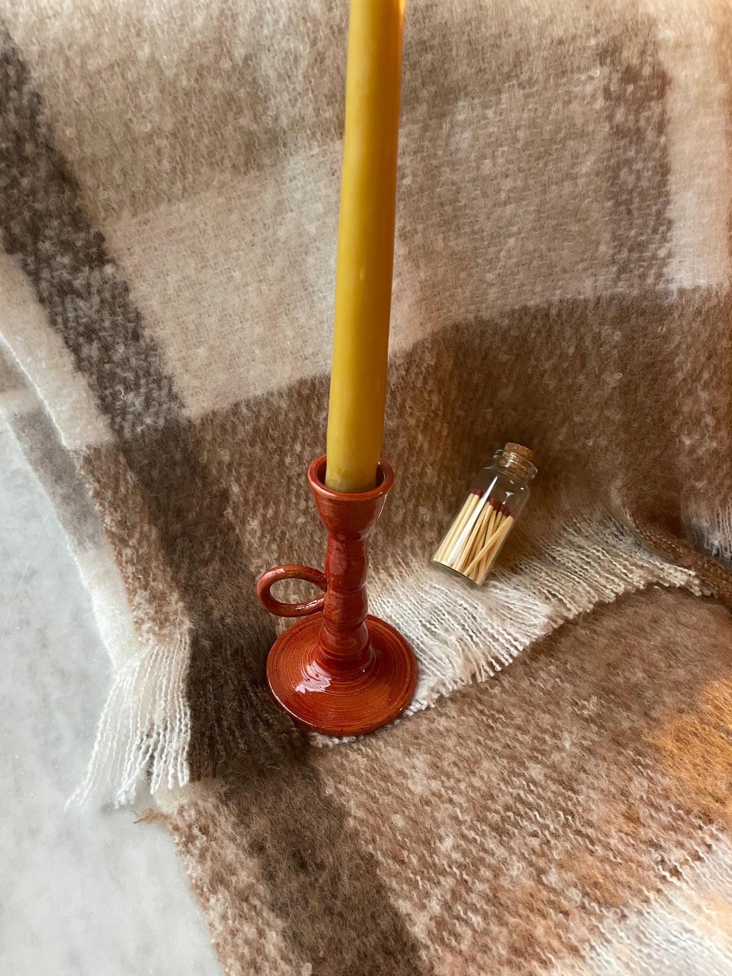 Red Candle Holder