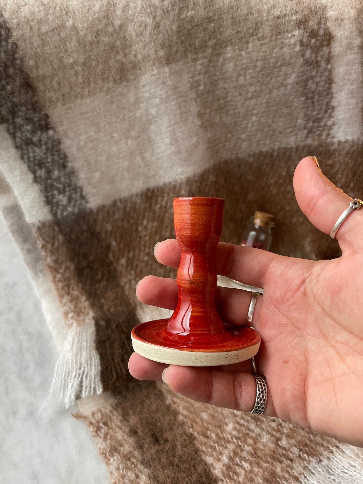 Red Candle Holder