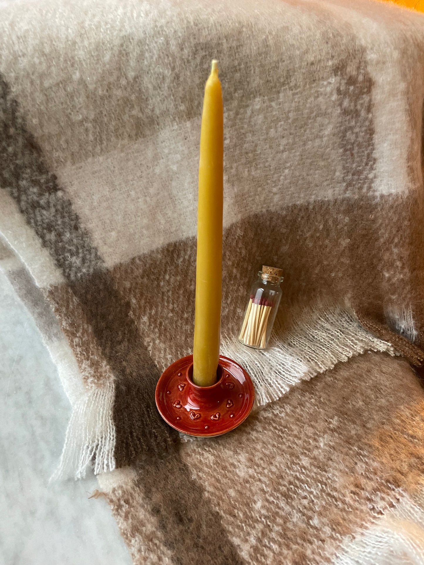 Red Candle Holder