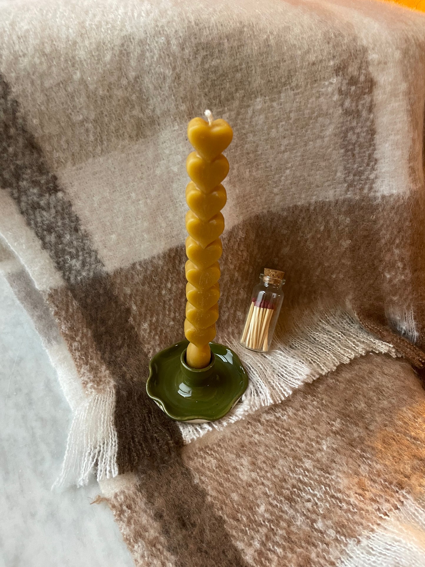 Green Candle Holder