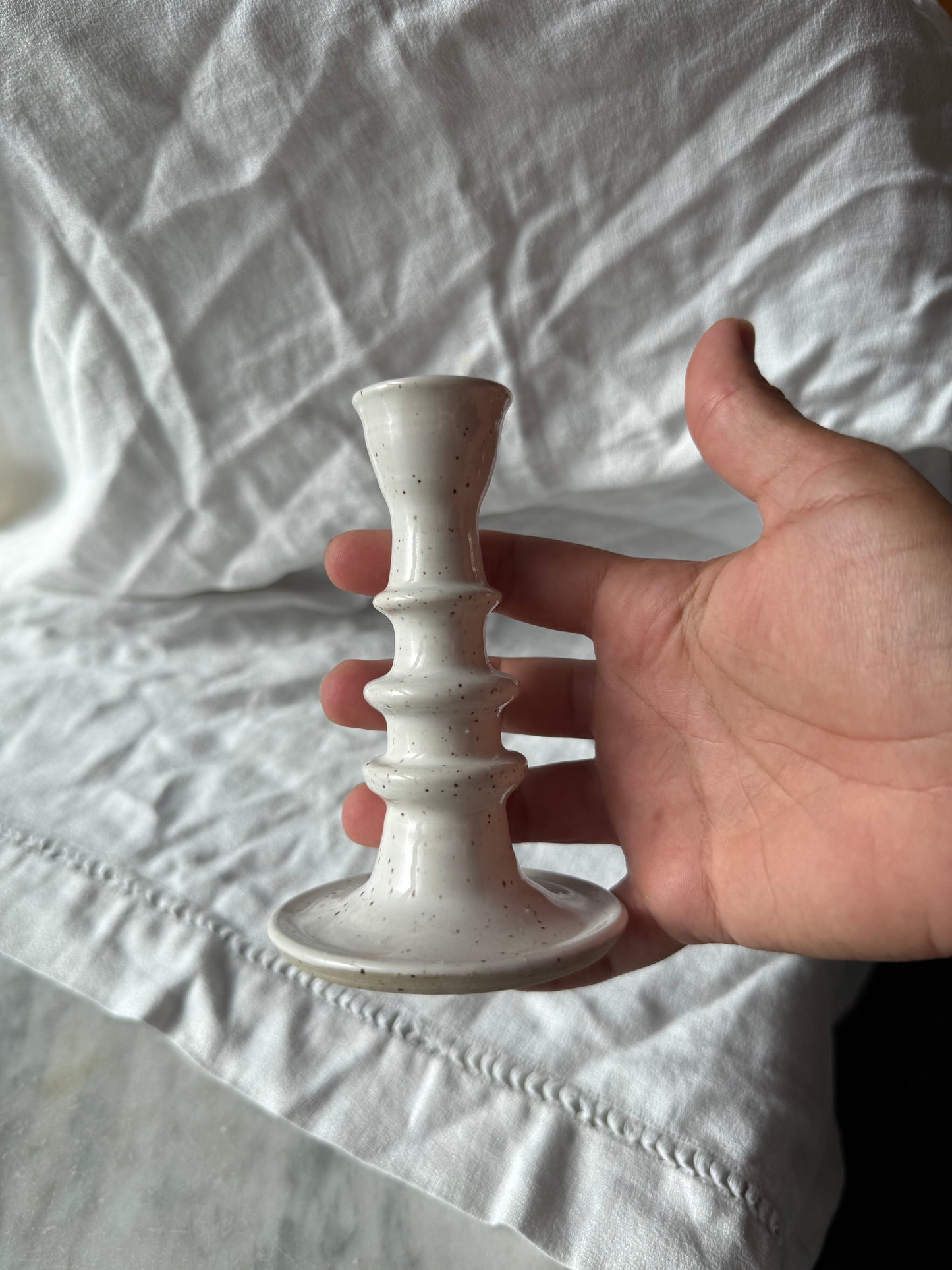 White Candle Holder
