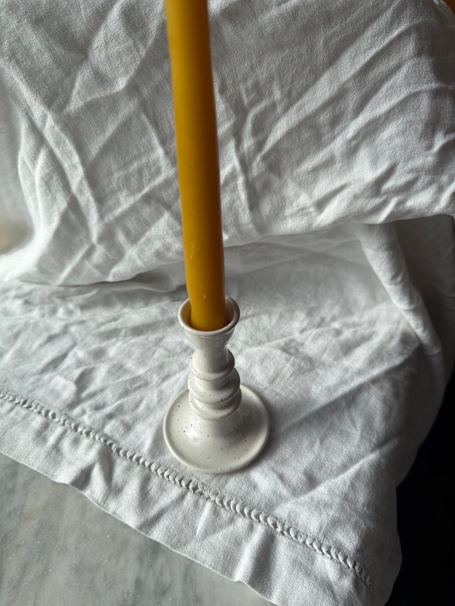 White Candle Holder