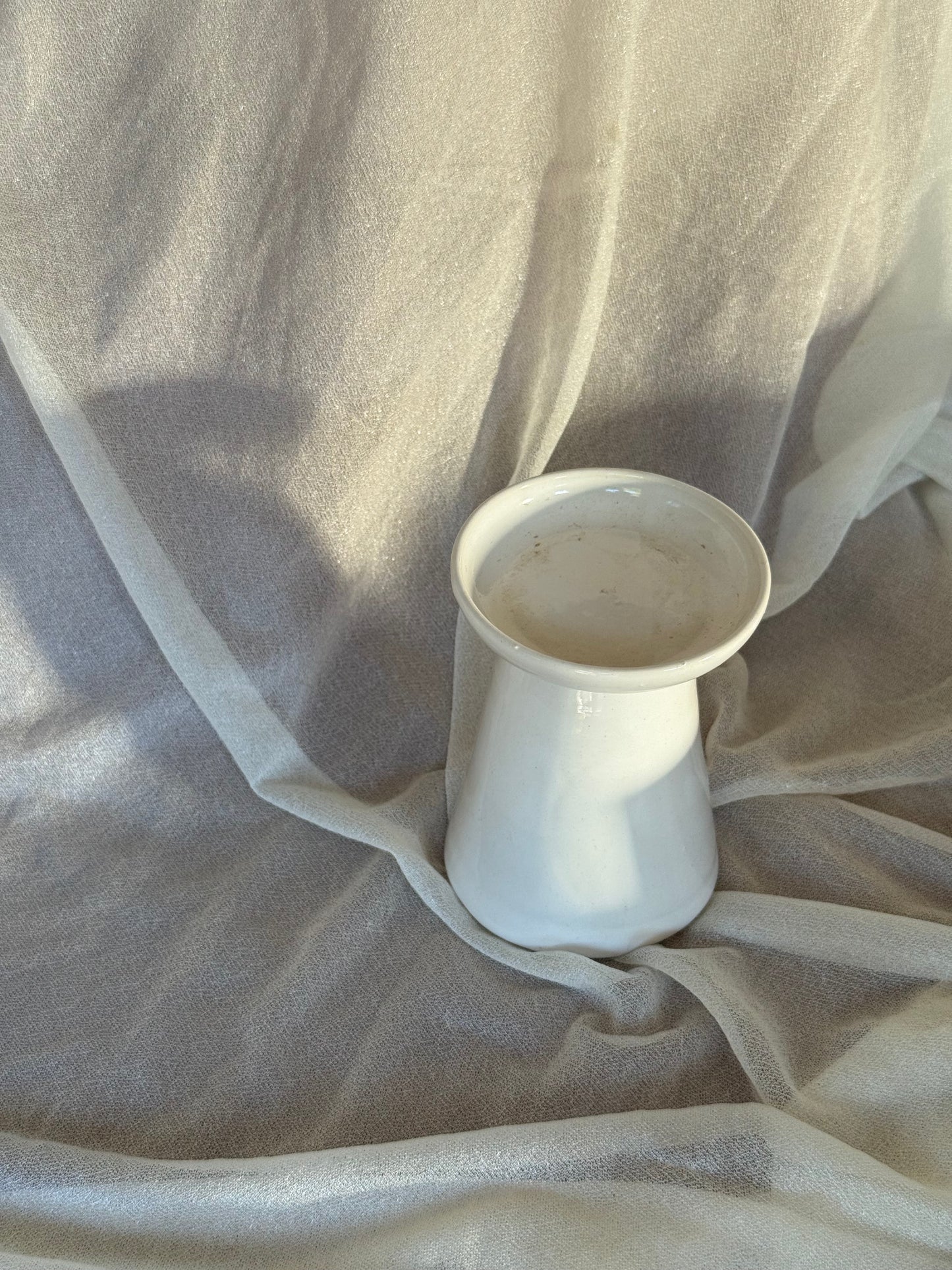 White Pillar Candle Holder