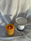 White Pillar Candle Holder