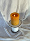 White Pillar Candle Holder