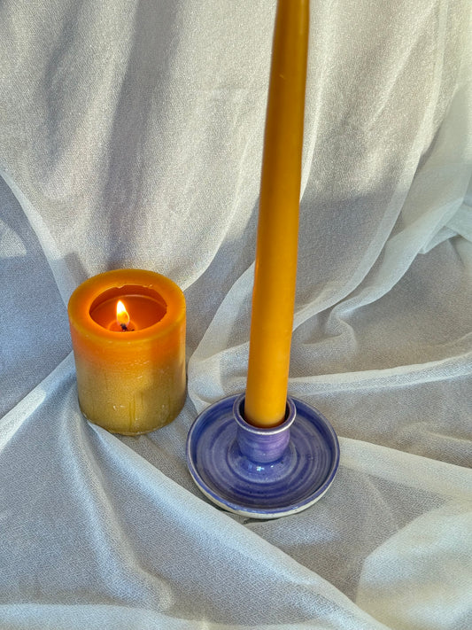 Purple Taper Candle Holder