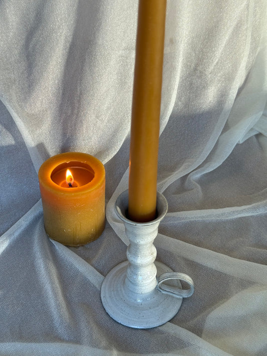 White Taper Candle Holder