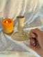 Beige Taper Candle Holder