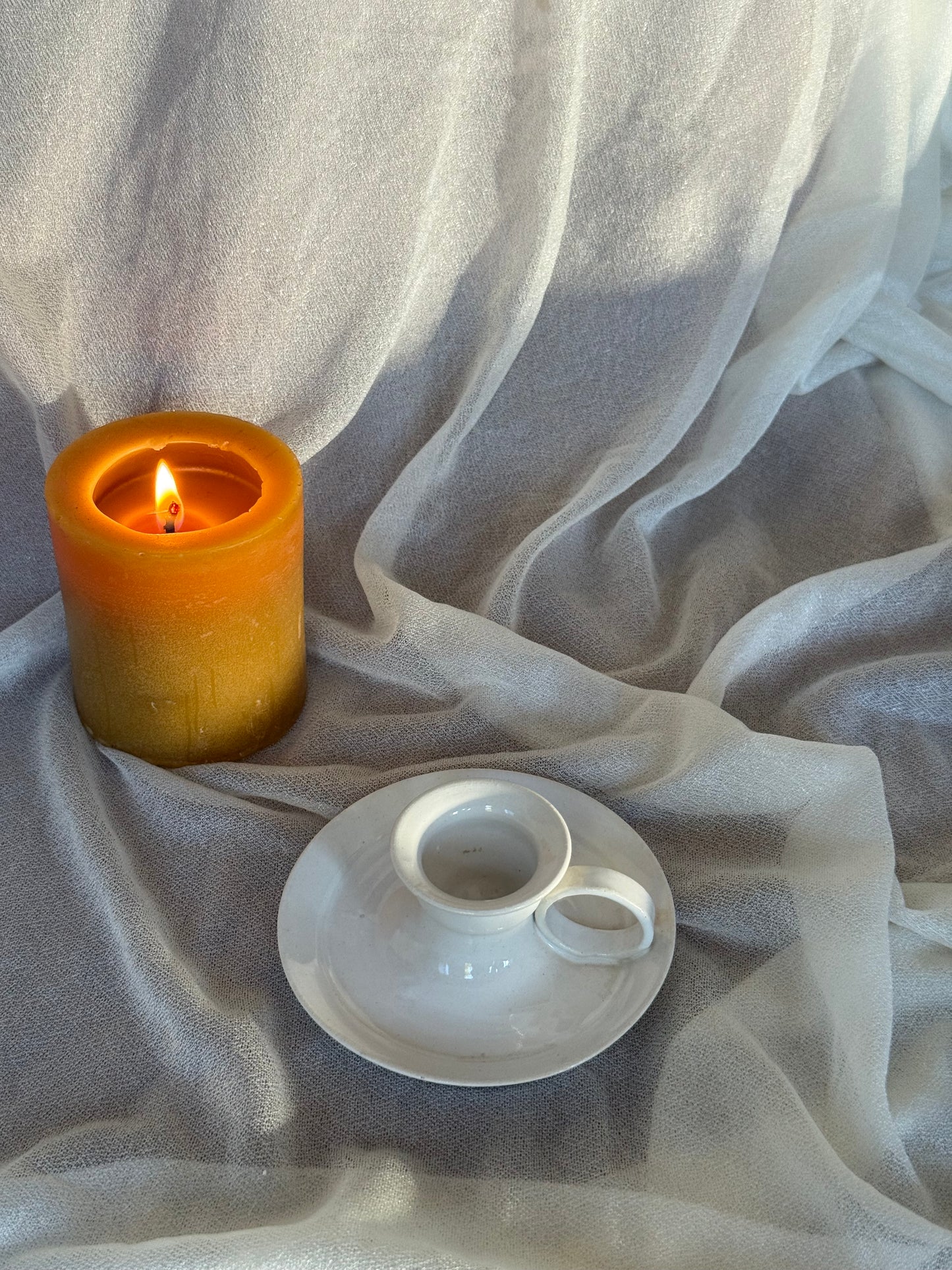 White Taper Candle Holder
